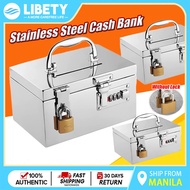 Stainless Steel Piggy Bank Cash Box Cash Box Cash Register Bill Box Portable Supermarket Cash Box