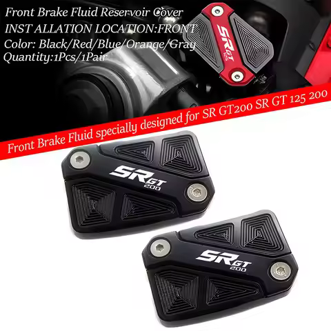 Fit For SR GT200 SR GT 125 200 SR GT125 2022-2024 Front Brake Fluid Cylinder Master Reservoir Cover 