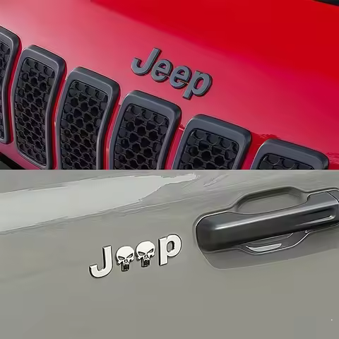 3D Metal Jeep Car Logo Emblem Sticker for Renegade Wrangler JK JL Grand Auto Body Trunk Exterior Mod