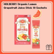 HOLBERRY Organic Lemon Grapefruit Juice Stick 10 Sachets  Organic Lemon & Grapefruit Juice | Refresh