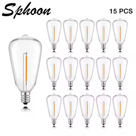 Vintage ST38 Led Replacement Light Bulbs Plastic E12 1W Equvalent 7W Incandescent Decorative Shatter