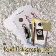 (Beginner Set) 10 in 1 Khat Calligraphy Set Islamic Art - Set Alatan Khat Lengkap Beserta Pen Qalam