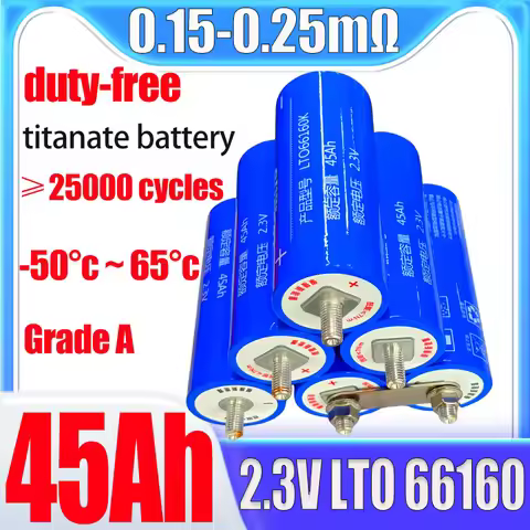 6pcs new Yinlong 2.3V 45Ah 40Ah 35Ah lithium Titanate battery LTO66160 10C discharge 12V Solar power