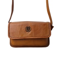 Bernie Leather - Premium Genuine Cowhide Bag Original - Sling Bag Wanita Vegetable Tanned Leather - 