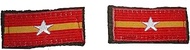 WW2 Japanese Army Corporal Rank Collar Tabs - Reproduction, Red, One Size
