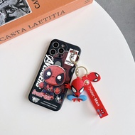 Samsung Galaxy M30 A40S A6 2018 A6S A6 Plus J8 2018 A8 M20 M10 M14 M54 F54 2018 A8S A8 Plus 2018 Cute Cartoon Spider-Man Spider Man Phone Case With Keychain and Doll