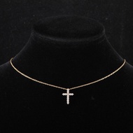 TIFFANY&CO(蒂芙尼) 滿鑽 十字架 mini 1.35cm 18K黃金/鑽石 項鏈 黃金 18K