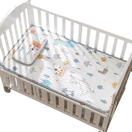 Baby Summer Sleeping Mat Latex Summer Baby Available Kindergarten Kids Patchwork Mattress Ice Silk Breathable Foldable Natural