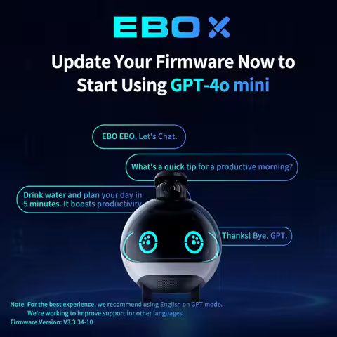 New Enabot EBO X Home Guardian Robot 4K Camera,Night Vision HARMAN Sound Effect Intelligent AI Langu