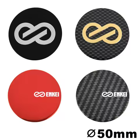 1Set/4PCS 50MM Stickers ENKEI Logo Center Rim Cap Car Sticker Wheel Cover Hub Caps Emblem