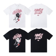 Syna World American Street Wear central cee Simple Grimace Letter logo Print Loose T-Shirt