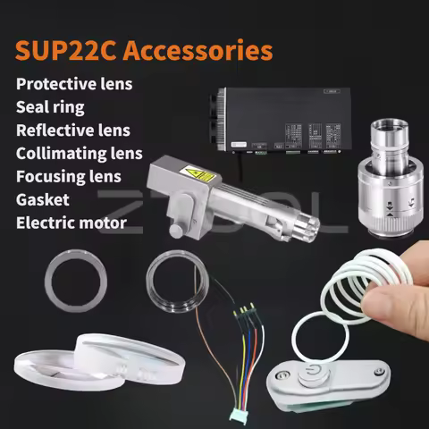 SUP22C Laser Cleaning Head D30T5 Protective Windows 30*5mm Collimating Lens D16T5F60 Focus D20T3.5F4