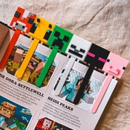 Minecraft bookmark Minecraft Character Bookmarks - Pixel - Style Page Markers for Gamers Creeper Moo