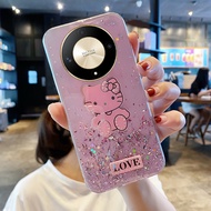 KOSLAM Hello Kitty Sparkles With Pearls Phone Case for Huawei Honor X9b 5G X9a 5G X9 X8 X7 Honor 50 New Style Soft TPU Handphone Casing Ready Stock