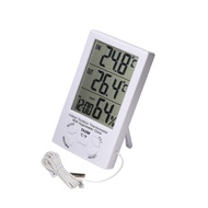 LCD Display Digital Thermometer Hygrometer -40~70℃/10-99%RH with 1.5m Probe C/F Switch Max Min Memor