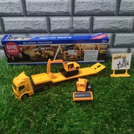 Diecast Set Truck Kontruksi Trailer Anak Miniatur Mobil Contruction