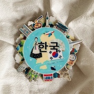 26 · New Wooden South Korea Seoul Tower Jeju Island Grandpa Stone Refrigerator Stickers Busan Tile S