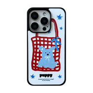 Ốp Lưng iPhone 16 pro Max Ốp Lưng Điện Thoại Di Động Bằng Silicon Hình Chú Chó Túi Mua Sắm Cổ Điển D