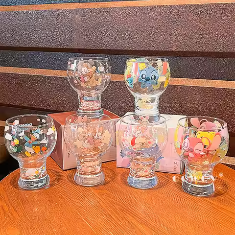 Disney Stitch 2025 New Home Tall Cup Light Luxury Highball Glass For Beverages Water Juice Beer - El