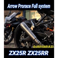 Arrow zx25r zx25rr exhaust, prorace type, full system stainless