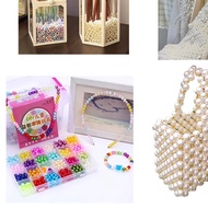 100gr Beads - plastic beads - ABS - beads with holes 4mm, 6mm, 8mm