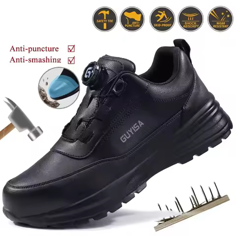 New men's safety shoes anti-puncture anti-smash steel clad shoes safety shoes lightweight work prote