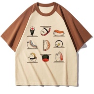 Sushi top women Y2K t shirt girl Japanese manga clothing