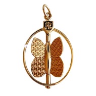 FAURE LE PAGE 金色蝴蝶風車頸鍊吊墜 百年法國奢侈品牌飾品珠寶