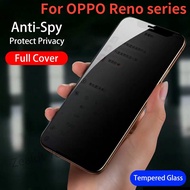 Private Tempered Glass For OPPO Reno 8Z Reno7Z Reno7 Reno 7 Pro 6 Z 7Z 6Z 5 4Z 4 Anti-Spy Full Cover Screen Protector Anti Peek Privacy Film