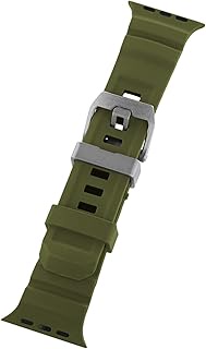 LEPLUS CORVIN LN-AW49B24KA Tough Rubber Band, Compatible with Apple Watch 42 (Series 1,2,3)/44/45/46