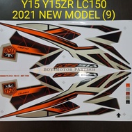 Y15 Y15ZR LC150 YAMAHA 2021 NEW MODEL 9 BODY COVER STRIPE STICKER