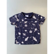 (preloved) baby boy top t-shirt / baby boy navy space