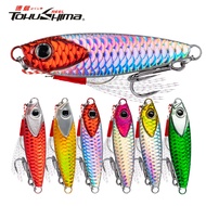 1Pc 6colors Metal Sinking Jig - Laser Artificial Hard Bait with 3D Eyes & Sharp Hooks  Casting Lure