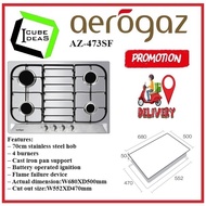 AEROGAZ AZ-473SF STAINLESS STEEL HOB| Local Singapore Warranty | Express Free Home Delivery