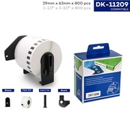 Compatible Dk-11209 62mmx29mm 800 labels Thermal Paper Sticker Dk 11209 DK 1209 Dk1209 for Brother L