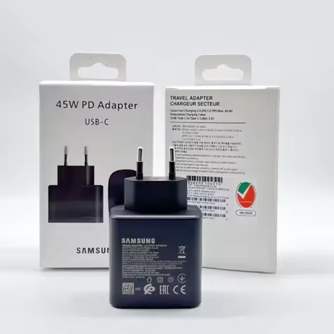 Original SAMSUNG A56 C55 F56 45W Charger EU USB Fast Charge Power Adapter For Galaxy S25 Ultra/Edge