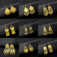 Ethnic Peacock Earrings Golden Bell Tassel Earrings Bohemian Leaf Pendant View Area Earrings 12.29