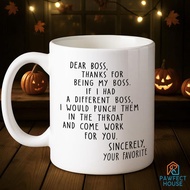 Pawfect House - Dear Boss 11oz Ceramic Mug, Best Boss Coffee Mug, Best Boss Gifts Funny Boss Gift - 