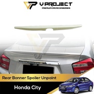 Honda City GM2 GM3  Rear Bonnet Wing Lip Spoiler Rear Wing Decoration Carbon Fiber 2008 - 2013 TMO 5