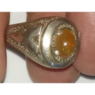 Natural Kalimaya opal orange jarong 7,8x5,8x4mm ancient ring ORIGINAL SILVER size 7 Rp190,000