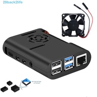 BACK2LIFE Case 3 in 1 Durable Heatsink for Raspberry Pi 4 Model B, Pi 4B, Pi 4 Black Shell