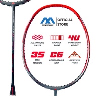 POWERMAX Racket Badminton Powermax 900 Boost 900 Combat 4U 35 Lbs Raket Bulu Tangkis Nano Carbon
