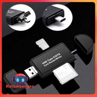XZT Card Reader OTG 3in1 USB 2.0 Micro USB Type C OTG SD Card MicroSD - YC320