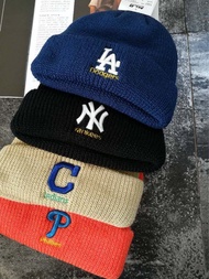 韓國預訂 多款多色選！ MLB NY LA Yankees 刺繡logo 冷帽 帽子 針織帽