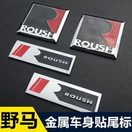 SD Ford Mustang Car Logo ROUSH Modified Metal Label Screen 3D Three-Dimensional Decorative Sticker T