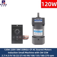 ZD 120W 220V 5RK120RGU-CF AC Geared Motors Induction Small Machine 2.7/4.5/9/18/22/27/45/90/108/135/