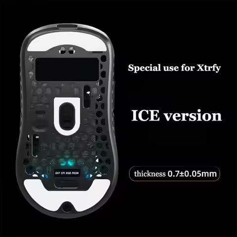 Esports Tiger Mouse Skates Feet ICE Version for Xtrfy M42 MZ1 Wireless M42 Mouse Glides Curved Round
