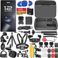 GoPro HERO12 Black 5.3K Action Camera Bundle พร้อมการ์ด128GB และอุปกรณ์เสริม50ชิ้น
