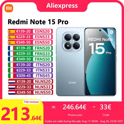 Xiaomi Redmi Note 15 Pro 4G, NFC, 6.77'' FHD AMOLED Display, 120 Hz, 200 MP Camera, 6500 mAh Battery