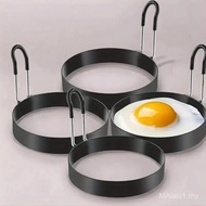 Stainless Steel Egg Ring with Silicone Handle, 1 Count Non-stick Round Egg Ring, Egg Cooking Ring, K